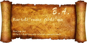 Bartánusz Alóma névjegykártya